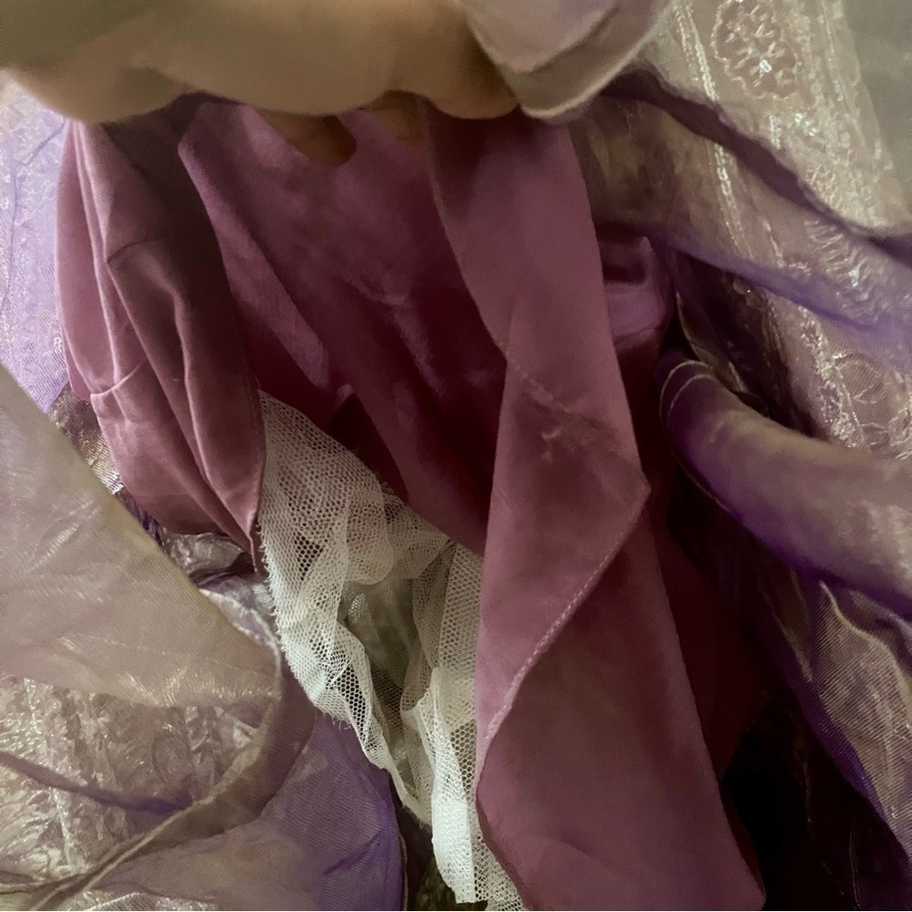 Pakistani Festive Party Wedding wear Purple/ Lilac Size Large 2 piece - Picture 8 of 15